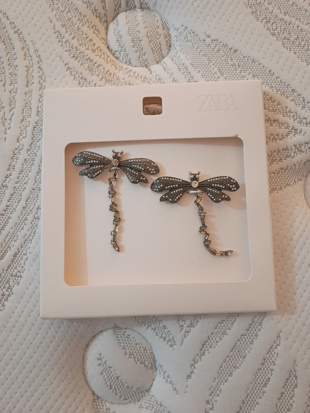 Zara Silver Dragonfly Dangle Hair Clips